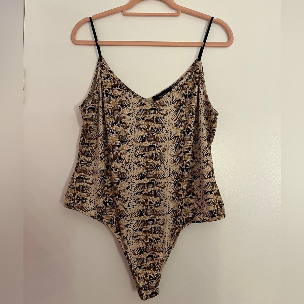 Forever 21 Snake Print Bodysuit